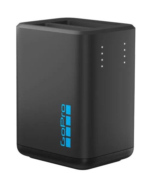 (English) Dual Battery Charger + 2 Enduro Battery for HERO13 Black