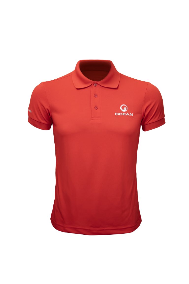 Ocean T-shirt With Logo Red
