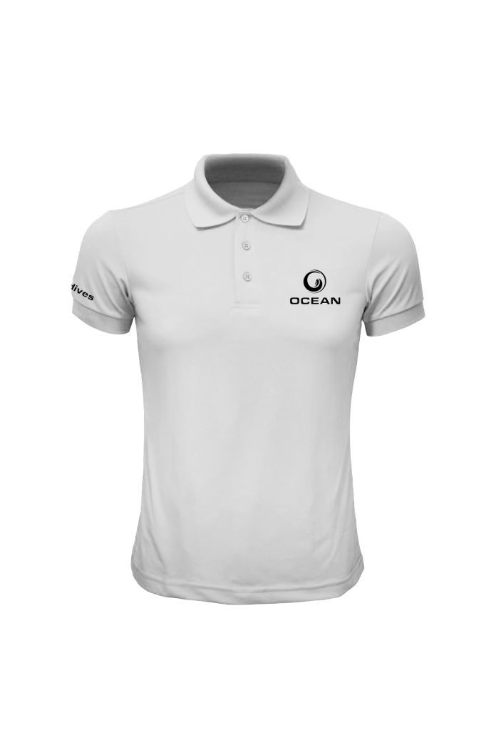 Ocean T-shirt With Logo White